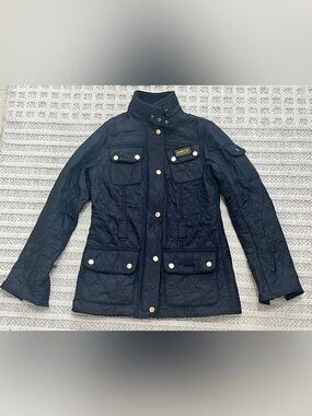 Barbour International black Quilted Jacket size 4